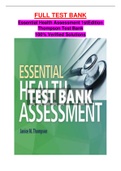 Essential Health Assessment 1st Edition Thompson Test Bank (Complete Test Bank, 100% Verified Answers)