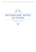 Samenvatting Wessels & Bosch Nationalisme, naties en staten, ISBN: 9789024433100  Politieke geschiedenis