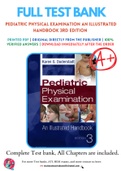 Test Bank for Pediatric Physical Examination An Illustrated Handbook 3rd Edition By Karen G. Duderstadt Chapter 1-20 Complete Guide A+