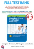 Test Bank For Nurse Practitioner Certification Exam Prep 6th Edition By Margaret A. Fitzgerald 9780803677128 Chapter 1-19 Complete Guide .