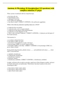 Anatomy & Physiology II-Straighterline| 312 questions| with complete solutions| 57 pages