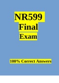 NR 599 Final Exam (100% Correct Answers)