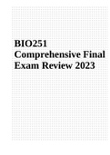 BIOS 251 Comprehensive Final Exam Review 2023