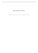 NRNP 6550 MIDTERM EXAM VERSION 1 (100 QUESTIONS & ANSWERS)! A+ Answers