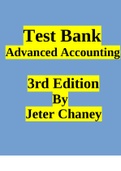 Test Bank Advanced Accounting 3rd Edition By Jeter Chaney