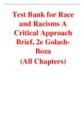 Race and Racisms A Critical Approach Brief, 2e Golash-Boza (Test Bank)