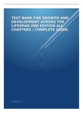 TEST BANK FOR GROWTH AND DEVELOPMENT ACROSS THE LIFESPAN 2ND EDITION ALL CHAPTERS | COMPLETE GUIDE.