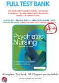 Test Bank For Psychiatric Nursing - 8th Edition by Norman L. Keltner; Debbie Steele 9780323479516 Chapter 1- 36 Complete Guide .