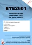 BTE2601 Assignment 2 (COMPLETE ANSWERS) 2023 (706427)