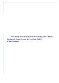 Test Bank for Fundamentals of Nursing, 2nd Edition, Barbara L Yoost, Lynne R Crawford, ISBN: 9780323508643