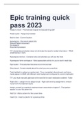 Epic training quick pass 2023