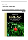 Test Bank - Campbell Biology, 3rd Canadian Edition (Urry, 2020) Chapter 1-56 | All Chapters