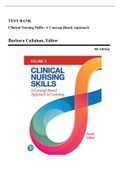 Test Bank - Clinical Nursing Skills: A Concept-Based Approach, 4th Edition (Callahan, 2023) Chapter 1-16 | All Chapters