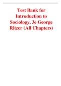 Introduction to Sociology 3e George Ritzer (Test Bank)