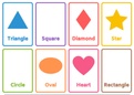 Fun Flashcards: Draw the SHAPES New Poster for English Vocabulary Words | Basic English Class room Poster 