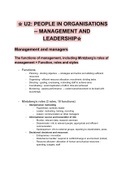 CIE 9609 Business AS Level Unit 2 People in Organisation Notes (syllabus-based)