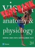 Visual Anatomy & Physiology 3rd Edition by Frederic Martini, William Ober and Judi Nath. ISBN-10 9780134394695, ISBN-13 978-0134394695. All Chapters 1-27. 1278 Pages. TEST BANK