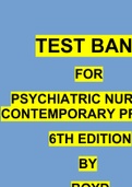 Boyd Psychiatric Nursing TEST BANK
