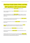 Final Exam Study Guide of Mice and Men |207 questions| with correct answers