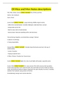 Of Mice and Men Notes descriptions