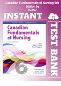 (New guide) Test Bank for Canadian Fundamentals of Nursing 6th Edition by Potter- latest All chapters covered