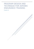  Program Design and Technique for Aerobic Endurance Training