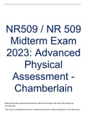 NR509 / NR 509 Midterm Exam 2023: Advanced Physical Assessment - Chamberlain