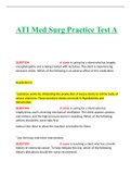  ATI Med Surg Practice Test A