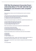 CIW Site Development Associate Exam (1D0-61B);WGU C779 CIW 1D0-61B Test Questions and Answers with complete solution
