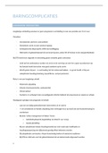 overzichtelijke en volledige samenvatting van het deel baringscomplicaties van de cursus verloskunde met nota's en afbeeldingen