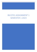 INV3701 Assignment 1 Semester 1 2023