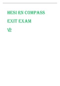 HESI RN COMPASS EXIT EXAM  V2QUESTIONS & ANSWERS LATEST UPDATE