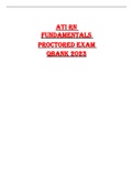 ATI RN  FUNDAMENTALS  PROCTORED EXAM  QBANK 2023 QUESTIONS & ANSWERS 