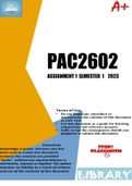 PAC2602 ASSIGNMENT 1 SEMESTER 1 2023