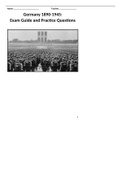 Germany: 1890-1945 Revision + Exam Practise Booklet