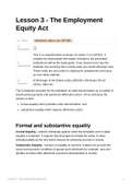 Lesson 3 - The Employment Equity Act LLW2601