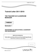 TAM2601 MEMO for assignments and examinations
