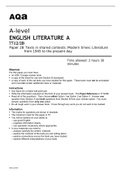 Aqa A-level ENGLISH LITERATURE A (7712/2B) Paper 2B Texts in shared contexts: Modern times: Literature from 1945 to the present day June 2022 Question Paper