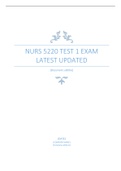 NURS 5220 TEST 1 study guide 