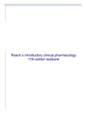 Roach s introductory clinical pharmacology 11th edition testbank