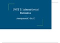 BTEC Level 3: Unit 5 International Business Assignments Bundle 