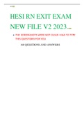 HESI RN EXIT EXAM NEW FILE V2 2023 LATEST UPDATE