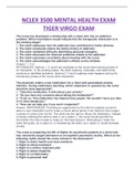 NCLEX 3500 MENTAL HEALTH EXAM TIGER VIRGO EXAM 2023 SERIES COMPLETE RATED A+