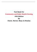 Test Bank For Community and Public Health Nursing  10th Edition By Cherie. Rector, Mary Jo Stanley
