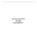 Summary  SSL2601 - Social Security Law (SSL2601)