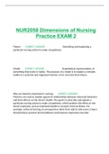 NUR2058 Dimensions of Nursing Practice EXAM 2