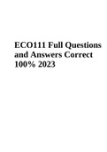 ECO111 Full Questions and Answers Correct 100% 2023