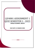LJU4801 ASSIGNMENT 1 SEMESTER 1 – 2023 (286194) (QUIZ)