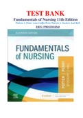 Test Bank For Fundamentals of Nursing 11th Edition 9780323810340