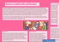 Women in Medieval life and literature- REVISION POSTER 